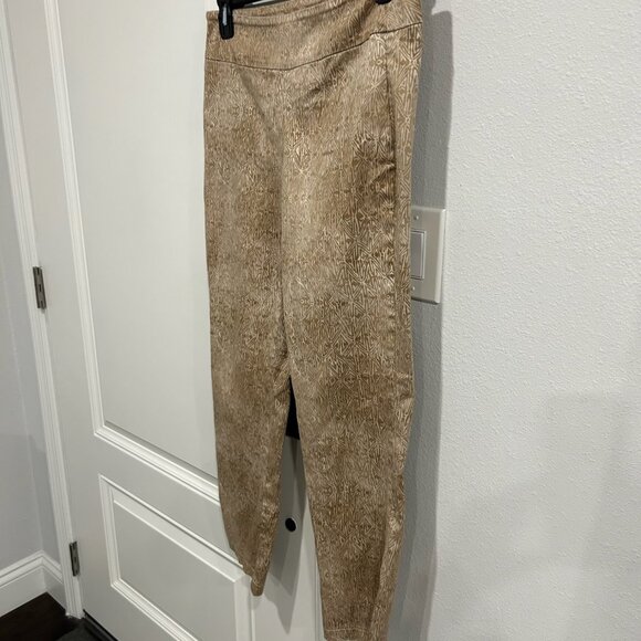 Miraclebody Womens Beige Printed Mid Rise Stretch Waist Pull-On Pants Size 8 - Picture 3 of 9